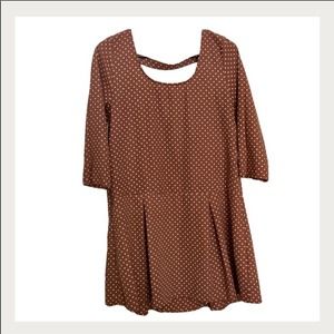 🎉EVERLY 🎀WOMENS POLKA DOT DRESS WITH CUTOUT BACK